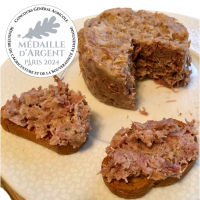Rillettes pur Canard 200g "médaille d'Argent 2024"