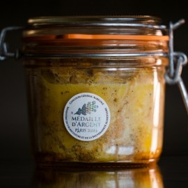 FOIE GRAS DE CANARD ENTIER 300g Bocal médaille d'Argent 2015