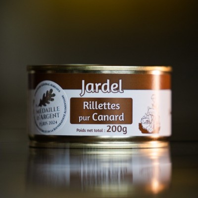 Rillettes pur Canard 200g "médaille d'Argent 2024"