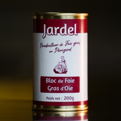 BLOC de FOIE GRAS d'OIE boite haute 200g