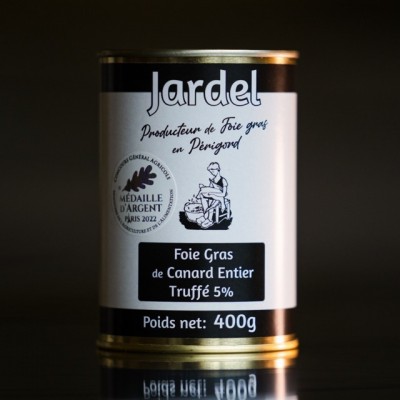 Foie Gras de Canard entier Truffé 5% 400g Médaille de Bronze Paris 2020