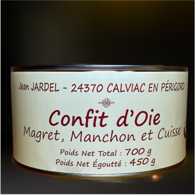 CONFIT D'OIE Magret et Manchon + 1 Cuisse 3 Parts
