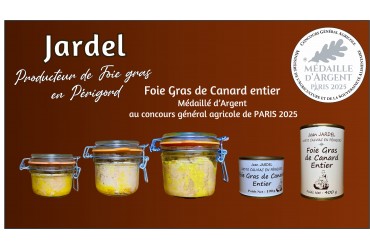 Foie gras de canard entier Médaillé d'Argent 2025 au concours général Agricole de Paris 2025